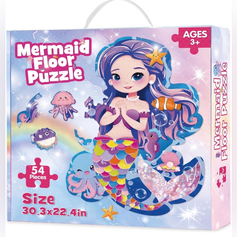 Mermaid Floor Puzzle - Pink & Purple Kids Puzzle